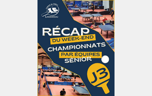 [CHAMPIONNATS PAR ÉQUIPES SÉNIOR - J3]